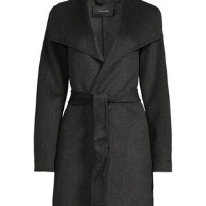 Tahari Charcoal Trench Coat